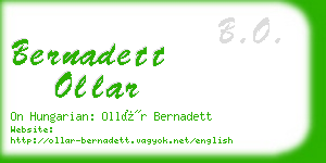 bernadett ollar business card